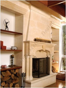 french fireplace mantel design